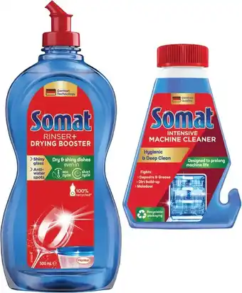 Coles Somat intensive cleaner liquid 250ml or rinser & drying booster 500ml offer