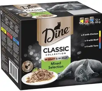 Coles Dine classic collections cat food pouch 12x85g offer