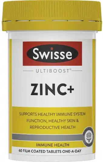 Coles Swisse ultiboost zinc+ tablets 60 pack^ offer