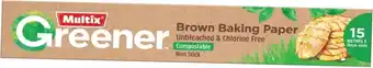 Coles Multix greener brown baking paper 15 metre offer