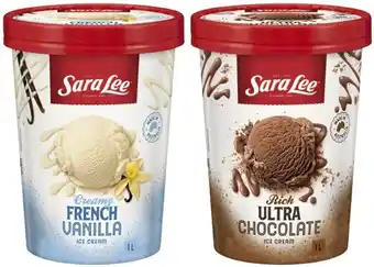 Coles Sara lee tub 1 litre offer