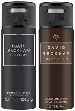 Coles David beckham body spray or deodorant 150ml offer
