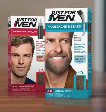 Coles Just for men hair colour or moustache & beard brush in colour 100g offer