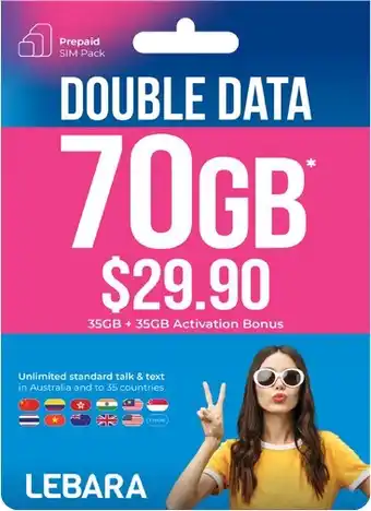 Coles Lebara $29.90 starter pack offer