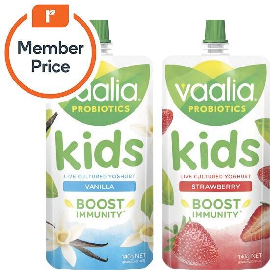 Woolworths Vaalia probiotics kids yoghurt pouch 140g – from the fridge offer