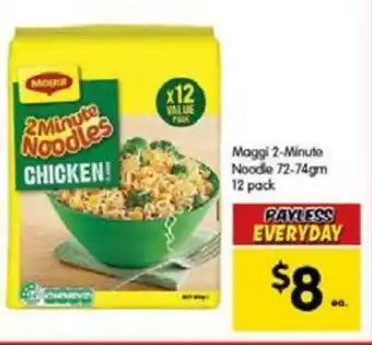 Spar Maggi 2-minute noodle 72-74g offer