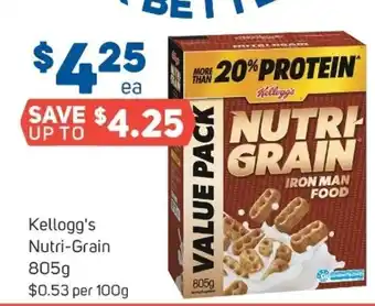 Foodland Kellogg's nutri-grain 805g offer