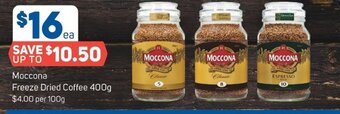 Foodland Moccona freeze dried coffee 400g offer