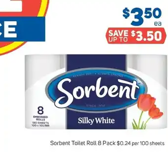 Foodland Sorbent toilet roll 8 offer