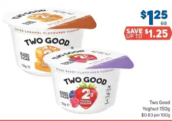 Foodland Two good yoghurt 150g offer
