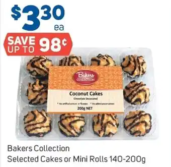 Bakers collection selected cakes or mini rolls 140-200g