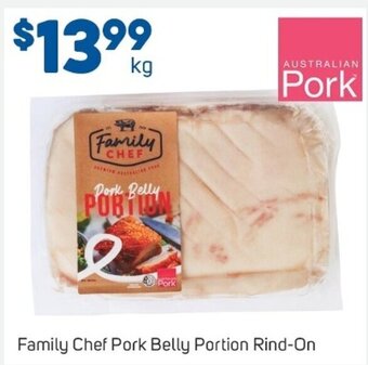 Foodland Family chef pork belly portion rind on offer