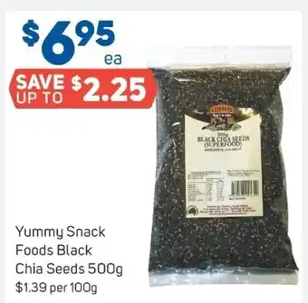 Foodland Yummy snack food black chia seeds 500g offer