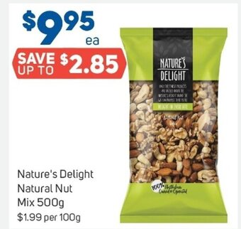 Foodland Nature's delight natural nut mix 500g offer