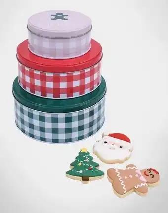 Myer The cooks collective christmas cookie tins set of 3 offer