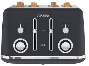 Myer Sunbeam alinea 4-slice toaster in black offer