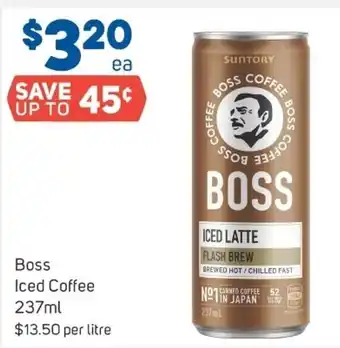 Foodland Boss iced coffee 235ml offer