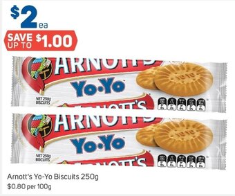 Foodland Arnott's yo-yo biscuits 250g offer