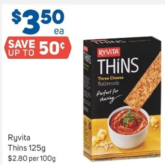 Foodland Ryvita thins 125g offer
