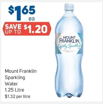 Foodland Mount franklin sparkling water 1.25L offer