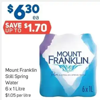Foodland Mount franklin still spring water 6x1 L offer