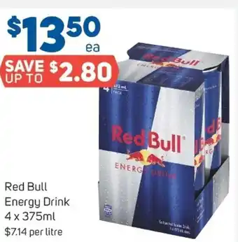 Foodland Red bull energy drink 4x375ml offer