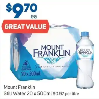 Foodland Mount franklin still water 20x500ml offer