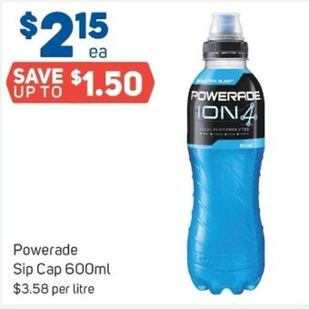 Foodland Powerade sip cap 600ml offer