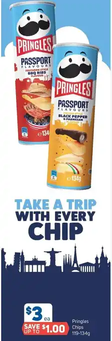 Foodland Pringles chips 119-134g offer