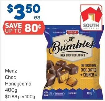 Foodland Menz choc honeycomb 400g offer