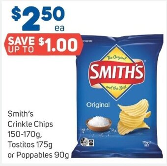 Foodland Smith's crinkle chips 150-170g offer