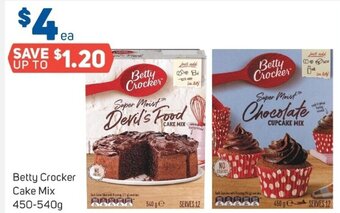 Foodland Betty crocker cake mix 450-540g offer