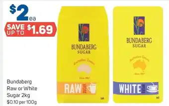 Foodland Bundaberg raw or white sugar 2kg offer