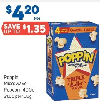 Foodland Poppin microwave popcorn 400g offer