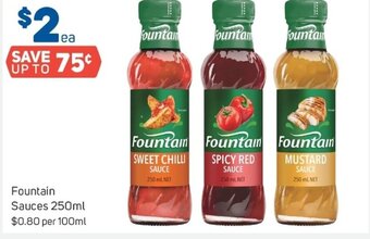 Foodland Fountain sauces 250ml offer