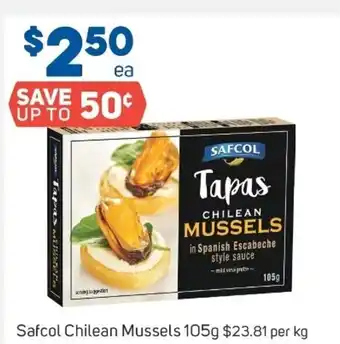 Safcol chilean mussels 105g