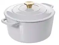 Harris Scarfe Smith+Nobel 5L Luxe Cast Iron Casseroles Grey offer