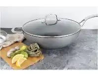 Harris Scarfe Swiss Diamond Hard Anodised Wok 28cm offer