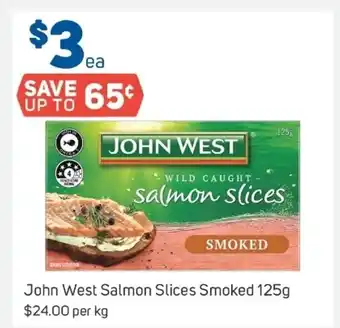Foodland John west salmon slices smoked 125g offer