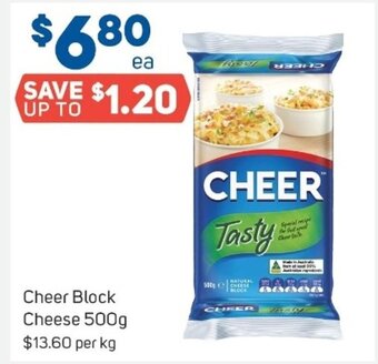 Foodland Cheer block cheese 500g offer