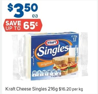 Foodland Kraft cheese singles 216g offer