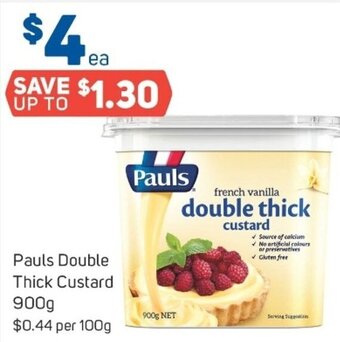 Foodland Pauls double thick custard 900g offer