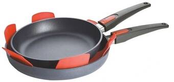 Myer Woll diamond lite detachable handle 24 & 28cm twin frypan set with protector offer