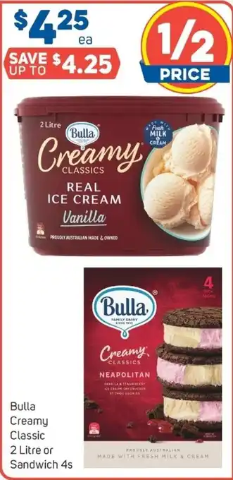 Foodland Bulia creamy classic 2L offer