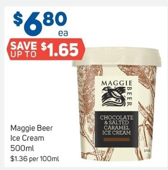 Foodland Maggie beer ice cream 500ml offer