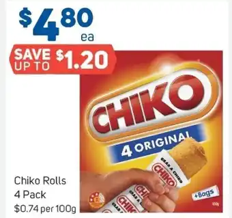 Foodland Chiko rolls 4 packs offer