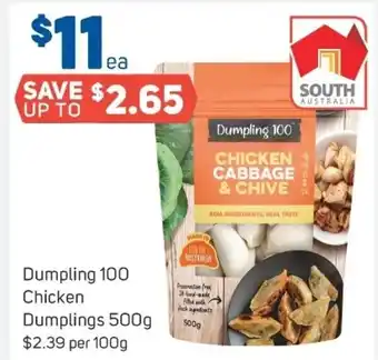 Foodland Dumpling 100 chicken dumplings 500g offer