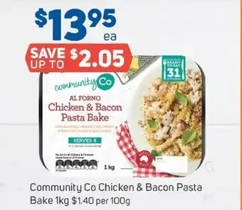 Foodland Community co chicken & bacon pasta bake 1kg offer