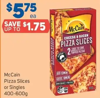 Foodland Mccain pizza slices or singles 400-600g offer