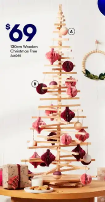 BIG W 130cm Wooden Christmas Tree offer